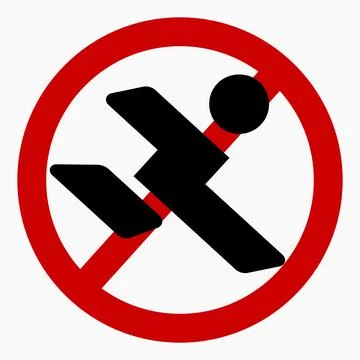 Icon do not walk. Stock Illustration