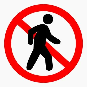 Icon do not walk. Stock Illustration