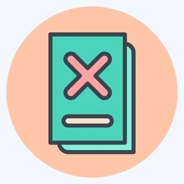 Icon Document. related to Exclamation symbol. color mate style. design editab イラスト素材