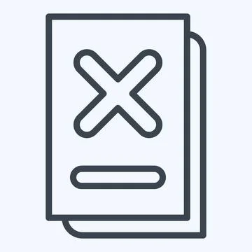 Icon Document. related to Exclamation symbol. line style. design editable 库存插图