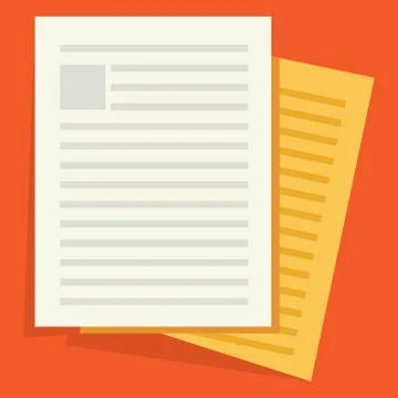 Icon of documents Stock Illustration