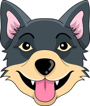 Icon of a dog's head Stock Illustration