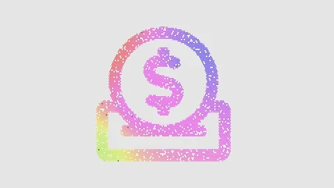 Icon donate is made up of LED square shapes that shimmer and flicker. There are Stock Footage 292344176