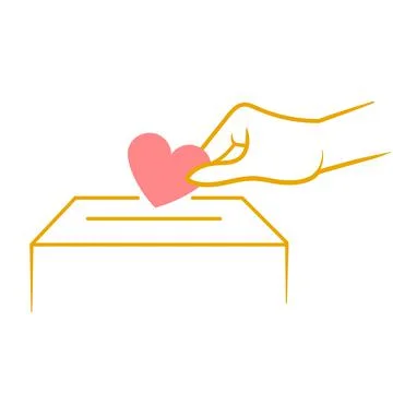 Icon Donation and help concept Stock Illustration