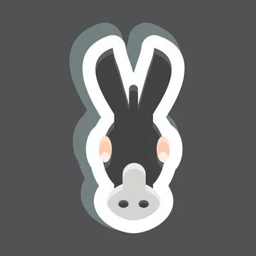 Icon Donkey. related to Animal Head symbol. simple design editable. simple .. Illustrazione stock
