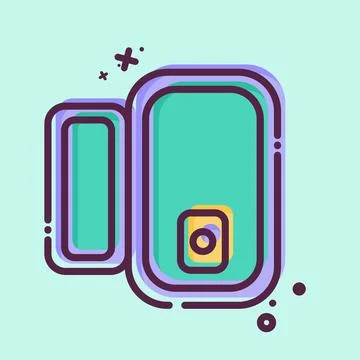 Icon Door Window Sensor. related to Smart Home symbol. MBE style. simple de.. Stock Illustration