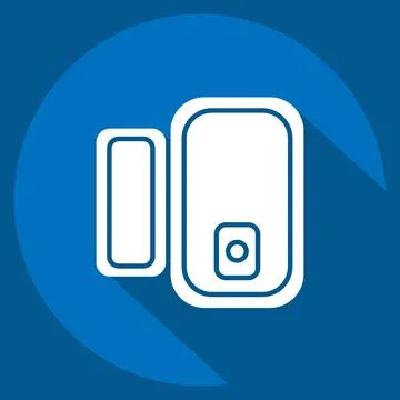 Icon Door Window Sensor. related to Smart Home symbol. long shadow style. s.. Stock Illustration