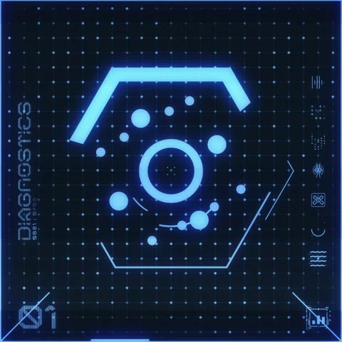 Icon Dot Grid Panel 01 Stock-Footage 294040157