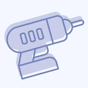 Icon Drill. related to Repair Tools symbol. two tone style. design editable 스톡 일러스트