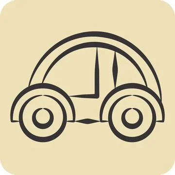 Icon Driverless Car. related to Future Technology symbol. hand drawn style... イラスト素材