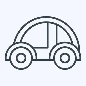 Icon Driverless Car. related to Future Technology symbol. line style. simpl.. Stock Illustration