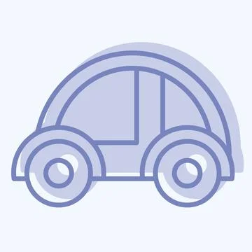 Icon Driverless Car. related to Future Technology symbol. two tone style. s.. Stock Illustration