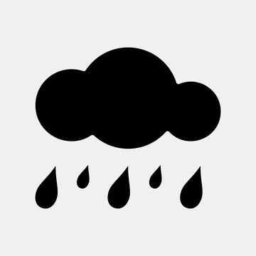 Icon drizzle. Weather elements symbol. Icons in glyph style. Good for print.. イラスト素材
