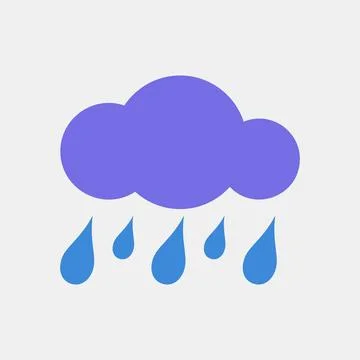 Icon drizzle. Weather elements symbol. Icons in flat style. Good for prints.. イラスト素材