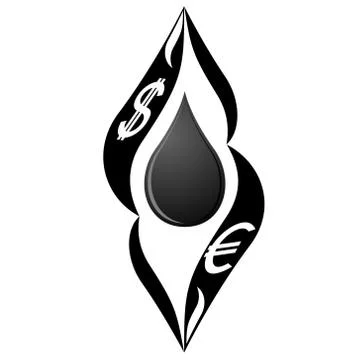 Icon with a drop of oil Stock-Illustration
