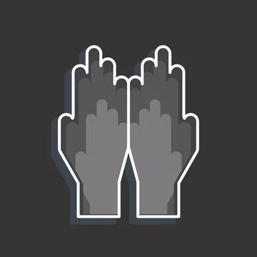 Icon Dua. related to Eid Al Fitr symbol. islamic. ramadhan. simple illustrati Stock Illustration