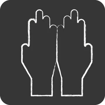 Icon Dua. related to Eid Al Fitr symbol. islamic. ramadhan. simple illustrati Stock Illustration