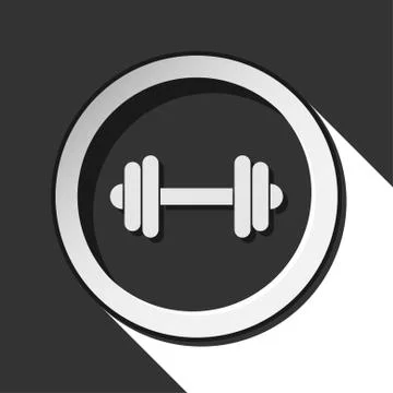 Icon - dumbbell with shadow Stock Illustration