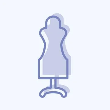 Icon Dummy. suitable for Tailor symbol. two tone style. simple design editabl Illustrazione stock