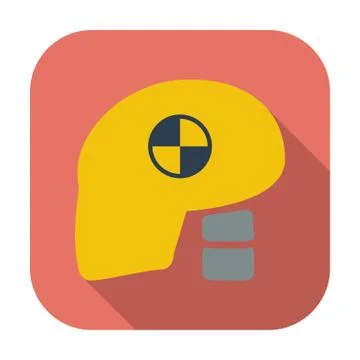 Icon dummy's head for crash test. Ilustração Stock