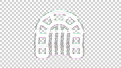 Icon dungeon is distorted. Glitch. Noise, chromatic aberration, geometric Stock Illustration