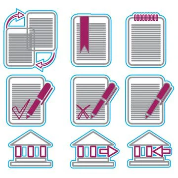 Icon duoton 5 Stock Illustration