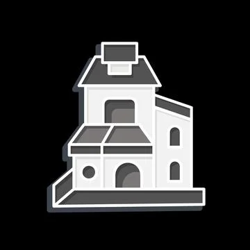Icon Duplex. related to Accommodations symbol. glossy style. simple design .. Stock Illustration