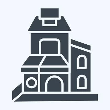 Icon Duplex. related to Accommodations symbol. glyph style. simple design e.. Stock Illustration