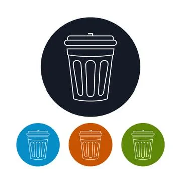 Icon dustbin , vector illustration Stock Illustration
