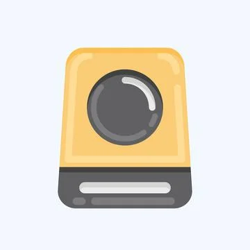 Icon DVD. suitable for Computer Components symbol. flat style. simple design  Stock Illustration