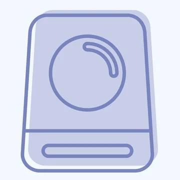 Icon DVD. suitable for Computer Components symbol. two tone style. simple des Stock Illustration