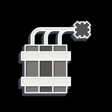 Icon Dynamite. related to Mining symbol. glossy style. simple design editab.. 스톡 일러스트