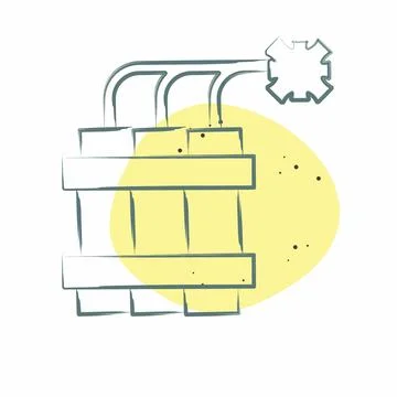 Icon Dynamite. related to Mining symbol. Color Spot Style. simple design ed.. 스톡 일러스트