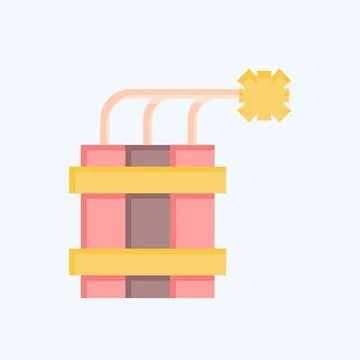 Icon Dynamite. related to Mining symbol. flat style. simple design editable.. Stock Illustration