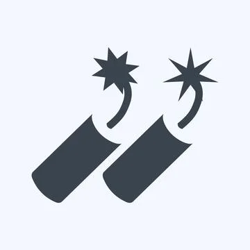 Icon Dynamite. suitable for Wild West symbol. glyph style. simple design edit 스톡 일러스트