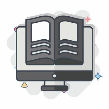 Icon E Book. related to Post Office symbol. comic style. simple design edit.. Stock-Illustration