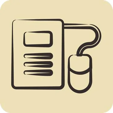 Icon E-Learning. related to Education symbol. glyph style. simple design ed.. Illustrazione stock