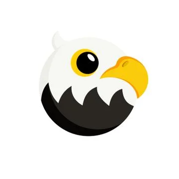 Icon eagle flat vector Stock Illustration