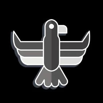 Icon Eagle. related to American Indigenous symbol. glossy style. simple des.. Stock Illustration