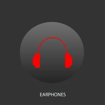 Icon earphones Stock Illustration