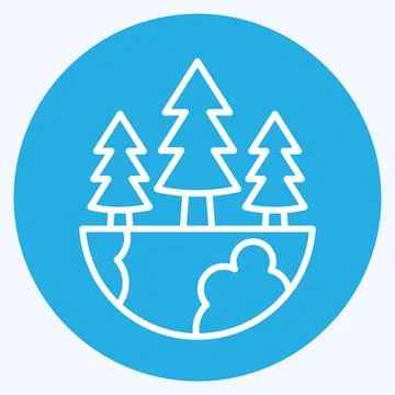 Icon Earth Environment. related to Environment symbol. blue eyes style. sim.. 스톡 일러스트