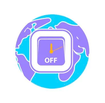 Icon Earth Hour Stock Illustration