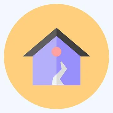 Icon Earthquake I. suitable for disasters symbol. flat style. simple design e Stock Illustration
