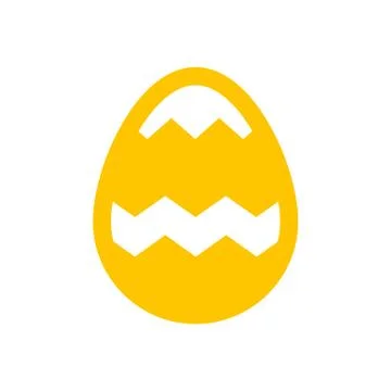 Icon Easter egg colored holiday icon isolated Stock Illustration