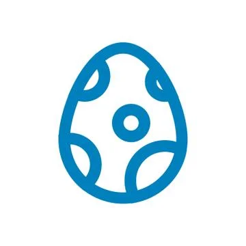 Icon Easter egg colored holiday icon isolated Stock Illustration