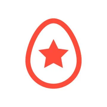 Icon Easter egg colored holiday icon isolated Stock Illustration