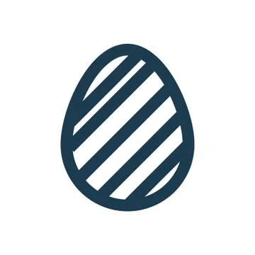 Icon Easter egg colored holiday icon isolated Stock Illustration
