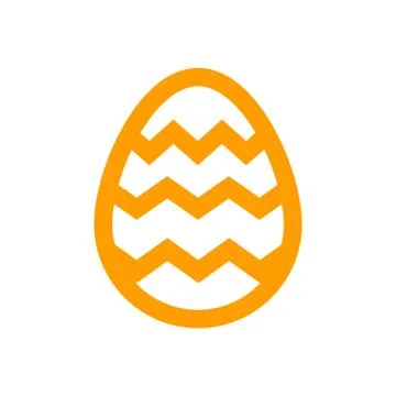 Icon Easter egg colored holiday icon isolated Stock Illustration