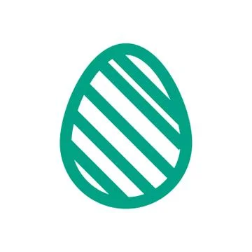 Icon Easter egg colored holiday icon isolated Stock Illustration