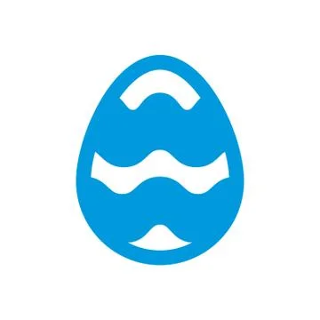 Icon Easter egg colored holiday icon isolated Stock Illustration
